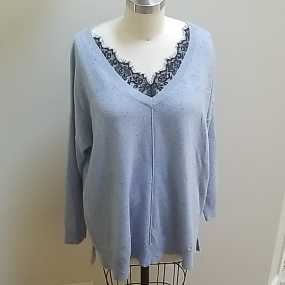 Topshop Brand Maternity Sweater w/ Eyelash Lace - Picture 2 of 5